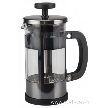Borosilicate Glass French Press With Black Handle